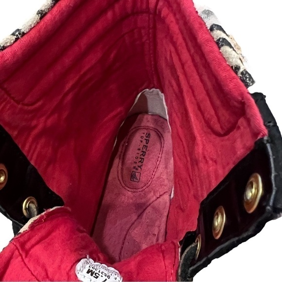 Sperry Top-Sider Duck Boots Womens 7.5 Black Leopard Lined Lace Up - Picture 13 of 16